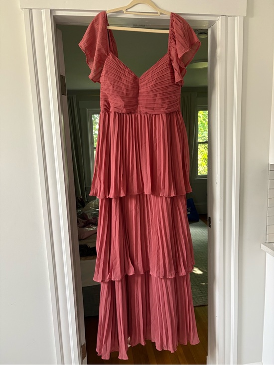 Lulus Dresses & Skirts - Lulu's Dusty Rose Tiered Ruffle Maxi Dress